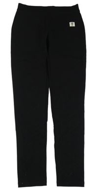 Čierne skinny nohavice s mačičkou