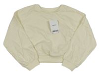 Nové - smotanová oversize crop mikina Next