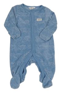 Modrý zamatový overal s ponorkami M&Co