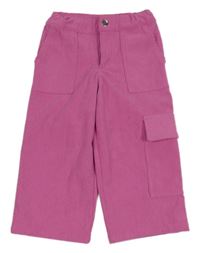 Růžové široké manšestráky s kapsou TEZENIS