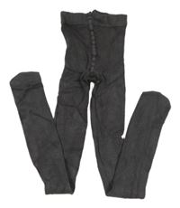 Tmavošedé punčocháče se vzorem 