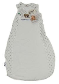 Nové - bílý zateplený spací pytel s medvídkem a hvězdičkami 