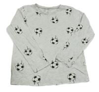 Světlešedé melírované pyžamové triko s míči George