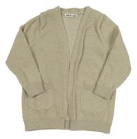 Svetlobéžový melírovaný svetrový cardigan SHEIN