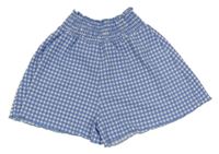 Modro-biele kockované vzorované sukňové kraťasy George