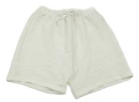 Biele mačkané kraťasy s mašlou