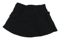 Čierna cargo sukňa so všitými kraťasy