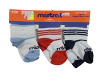 Nové - 3x - Ponožky s logem mistral 