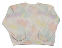 Bielo-farebná batikovaná mikina H&M
