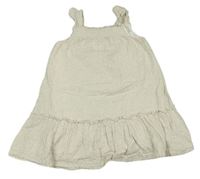 Béžové kvetované bavlnené šaty zn. Mothercare