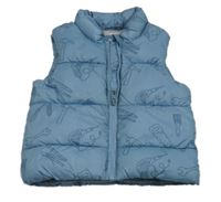 Modrá šušťáková zateplená vesta s nářadím Sfera