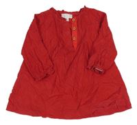 Červené menšestrové šaty s gombíkmi The Little White Company