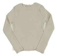 Světlebéžové žebrované triko John Lewis