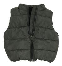 Tmavokhaki šusťáková zateplená vesta M&S