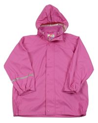 Tmavoružová nepromokavá bunda s kapucňou