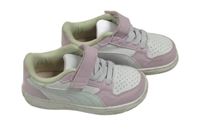 Bílo-růžové koženkové botasky Puma vel. 24
