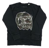 Čierna mikina s potlačou