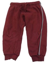 Vínové tepláky s pruhom H&M