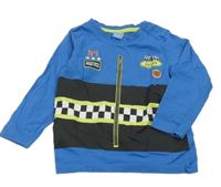 Modré tričko s potlačou Dopodopo