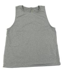 Šedý melírovaný sportovní crop top