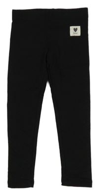 Černé teplé legíny s nášivkou H&M
