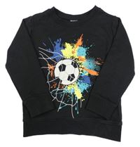 Čierna mikina s futbalovým loptou Urban Rascals