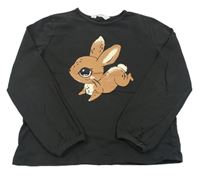 Tmavosivá ľahká mikina s králikom H&M