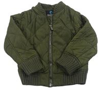 Khaki šusťáková prošívaná zateplená bunda Firetrap