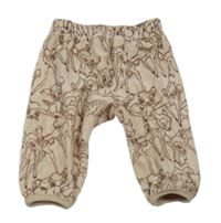 Pudrové sametové tepláky s Bambim H&M