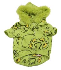 Zelená fleecová mikina na psa s kapucí - Grinch