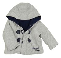 Šedá sametová zateplená propínací mikina s kapucí Disney