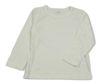 Biele rebrované tričko