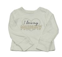 Smetanové triko s nápisem Tu