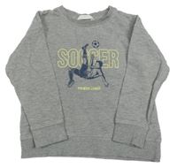 Sivá melírovaná mikina s potlačou Mango