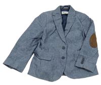 Tmavomodré melírované společenské sako H&M