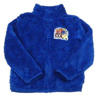 Modrá chlupatá propínací mikina se Samem 