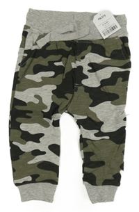 Nové - šedo-khaki army tepláky Next