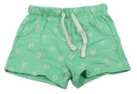 Zelené teplákové kraťasy s palmami kiabi