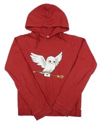 Rubínová mikina s Hedvikou a kapucí - Harry Potter 