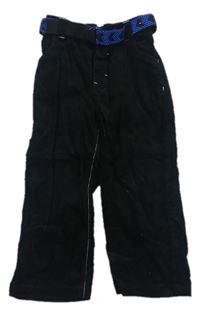 Čierne menšestrové nohavice s opaskom Cherokee