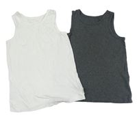 2set - 2x nátělník - šedý + bílý M&S