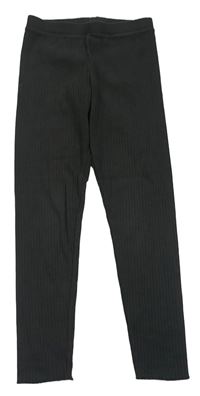 Antracitové rebrované legíny Primark