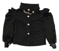 Čierna blúzka s gombíky