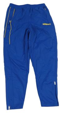 Zafírové športové tepláky s nápisom