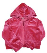 Ružová zamatová prepínaci crop mikina s kapucňou Shein