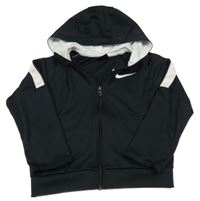 Čierno-biela prepínaci športová mikina s logom a kapucňou Nike