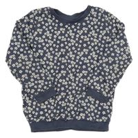 Šedomodrá kvetovaná mikina George