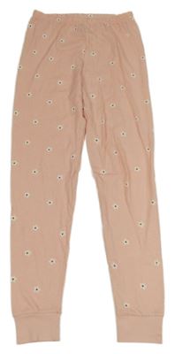 Ružové kvetované pyžamové nohavice George