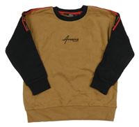 Hnedo-čierna mikina s nápisom Next