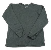 Tmavosivé rebrované tričko